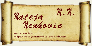 Mateja Nenković vizit kartica